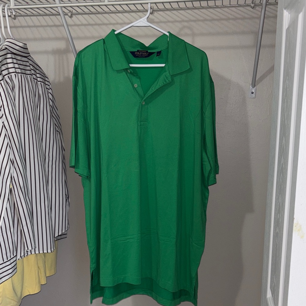 GOLF RALPH LAUREN Performance Men's Vibrant Green Tees Shirt